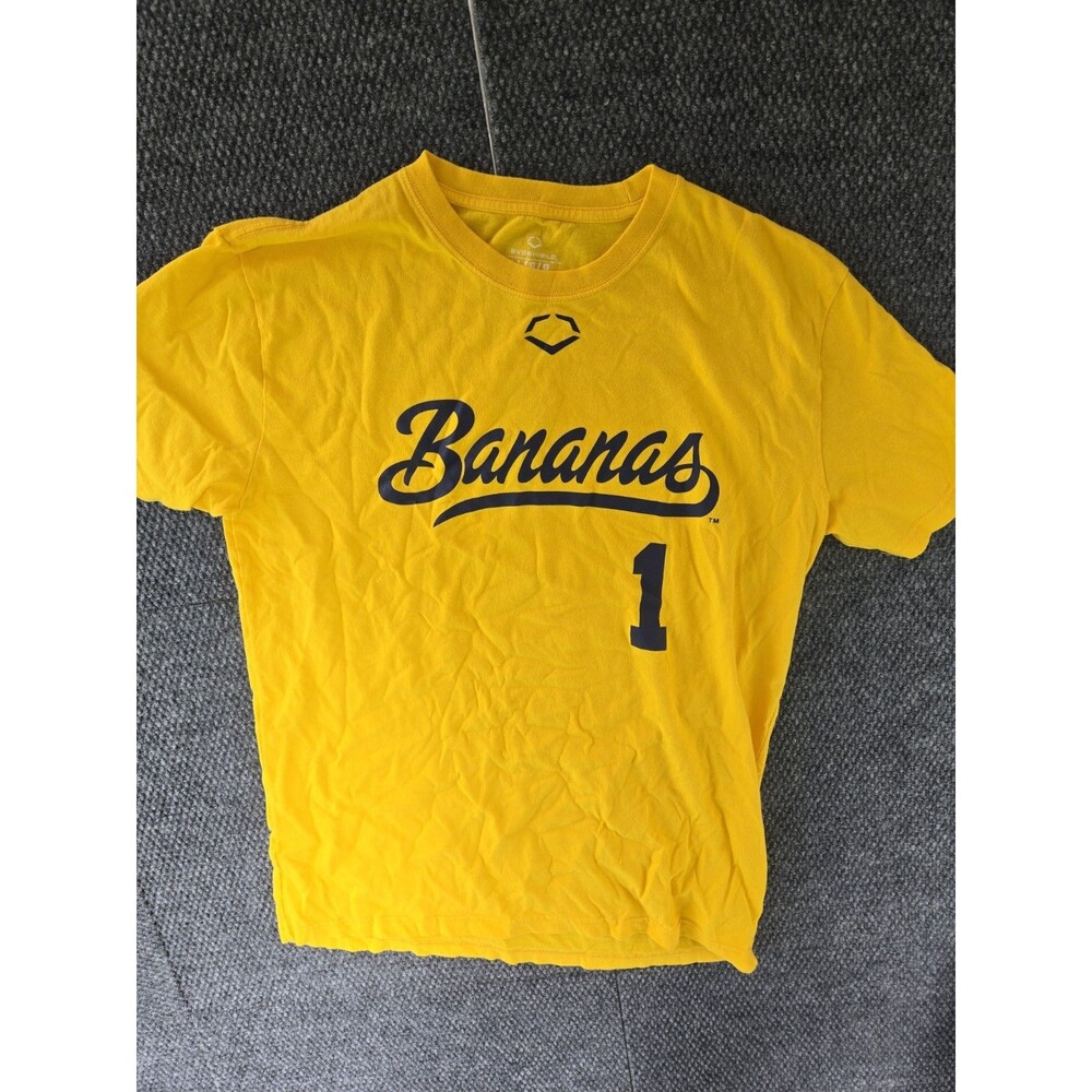 Evoshield Savannah Bananas Classic Yellow Jersey T-shirt Unisex Sz Large No. 1